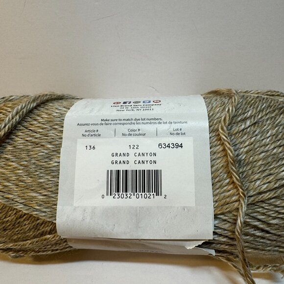 5 Skeins Lion Brand Heartland Yarn - Grand Canyon - Picture 4 of 4